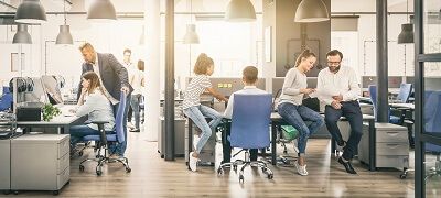 People sitting in a California workplace